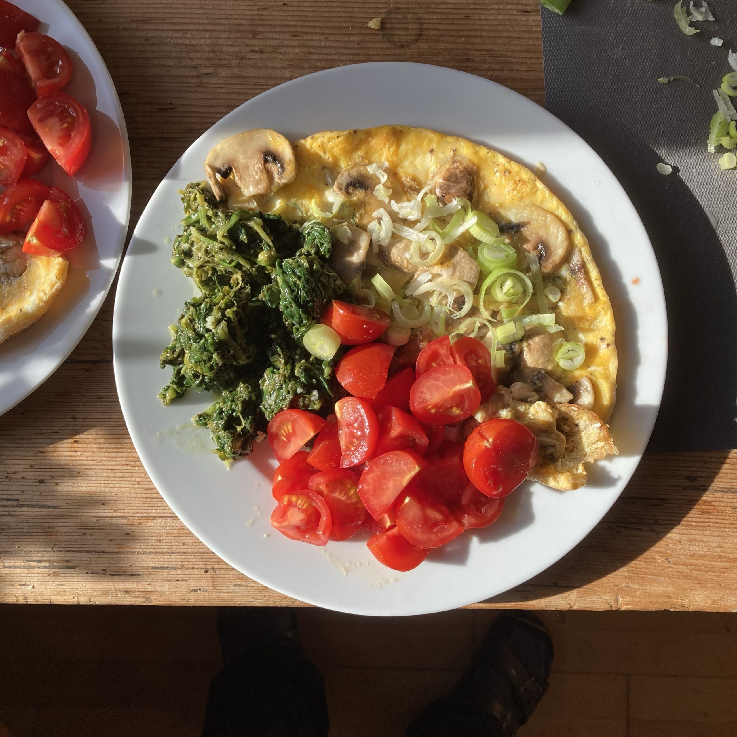 Omelett mit Spinat &amp; Tomaten – der Grieskoch